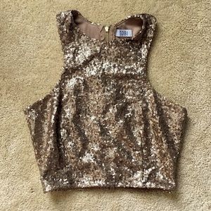 Sequin Tobi Crop Top